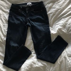 Dark Blue Paige Kylie Crop Jeans